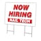 Signmission Now Hiring Nail Tech Yard Sign & Stake outdoor plastic coroplast window, C-2436-DS-NAIL TECH C-2436-DS-NAIL TECH - alternate 1